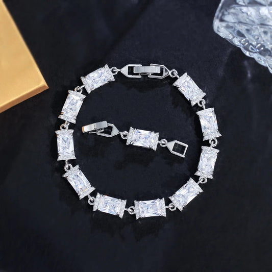 BraceletsColorful Rectangle Bracelets CB339 - WS JewelleryBraceletBridal BraceletTennis Bracelet