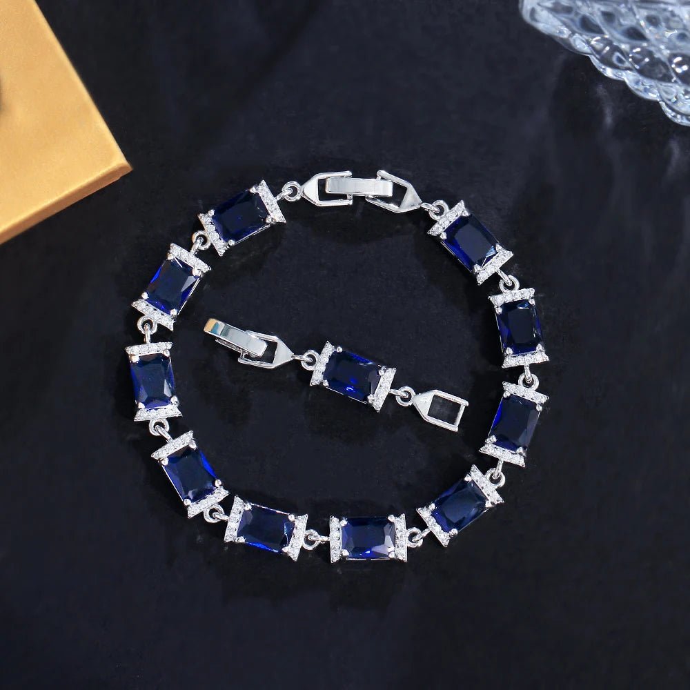 BraceletsColorful Rectangle Bracelets CB339 - WS JewelleryBraceletBridal BraceletTennis Bracelet
