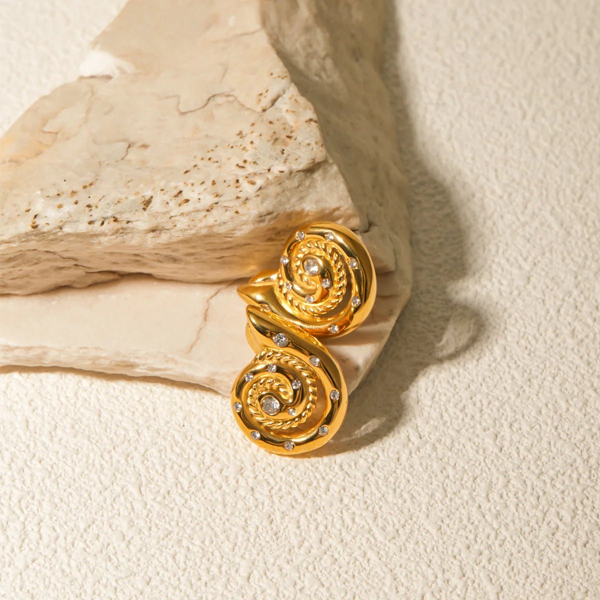 Conch Spiral Stud Earrings - WS JewelleryStainless Steel