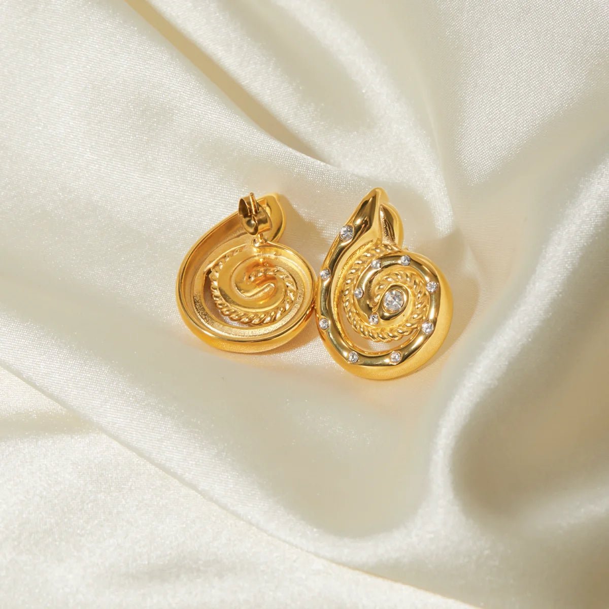 Conch Spiral Stud Earrings - WS JewelleryStainless Steel
