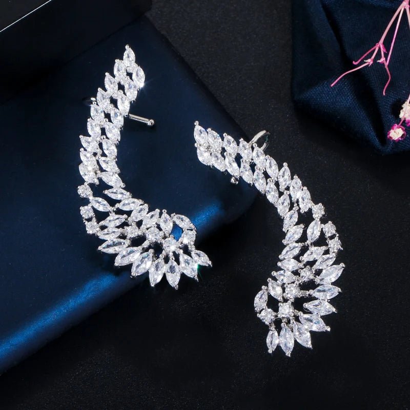EarringsEar Cuff Shiny Earrings CZ368 - WS JewelleryBridal EarringEarringLuxury Earring