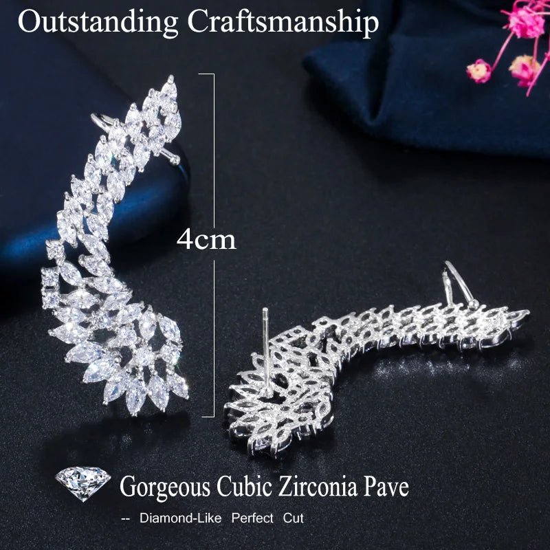 EarringsEar Cuff Shiny Earrings CZ368 - WS JewelleryBridal EarringEarringLuxury Earring