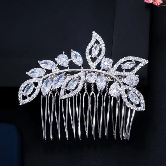 TiarasElegant Leaf Flower Hair Tiara A013 - WS JewelleryBridal TiaraHair AccessoriesQueen Tiara