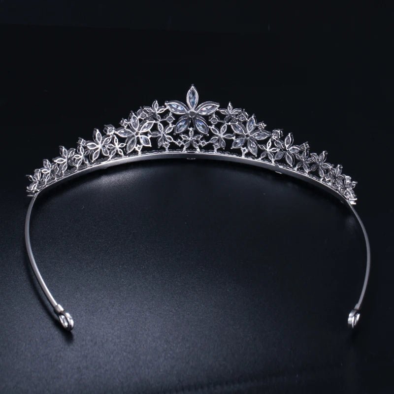 TiarasElegant Marquise-Cut Flower Bridal Tiara A001 - WS JewelleryBridal TiaraHair AccessoriesQueen Tiara