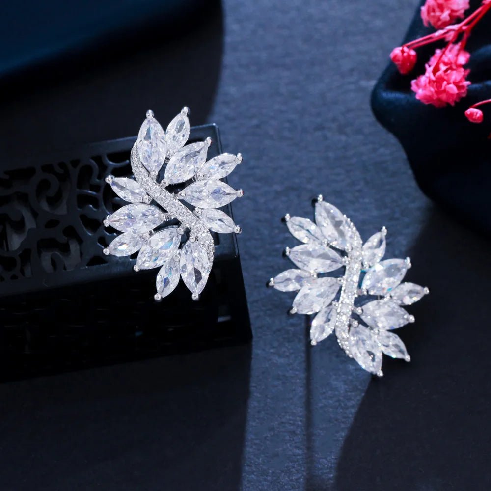 EarringsFlower Ice Flower Stud Earrings CZ115 - WS JewelleryBridal EarringEarringLuxury Earring