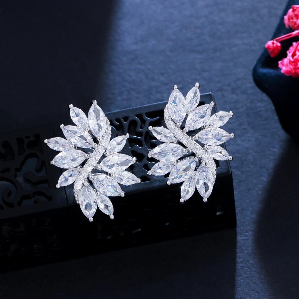 EarringsFlower Ice Flower Stud Earrings CZ115 - WS JewelleryBridal EarringEarringLuxury Earring