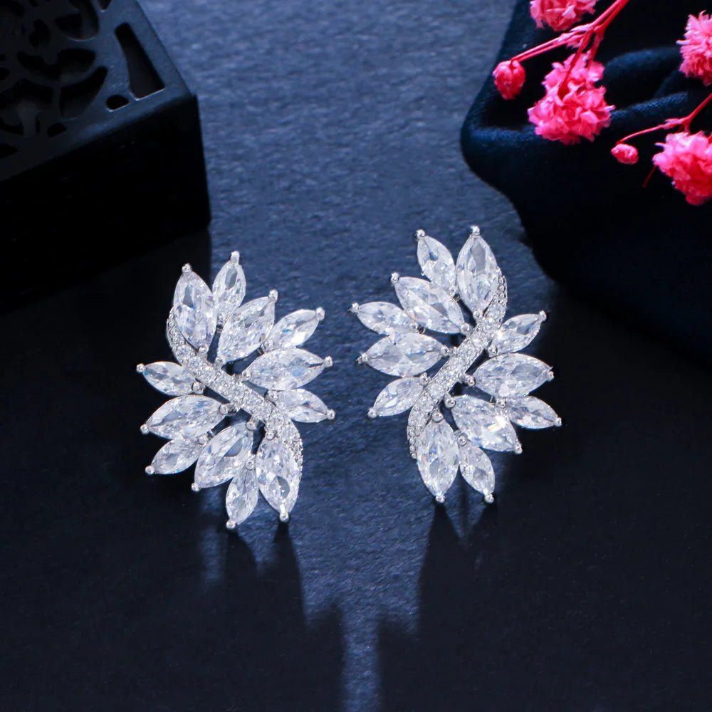 EarringsFlower Ice Flower Stud Earrings CZ115 - WS JewelleryBridal EarringEarringLuxury Earring