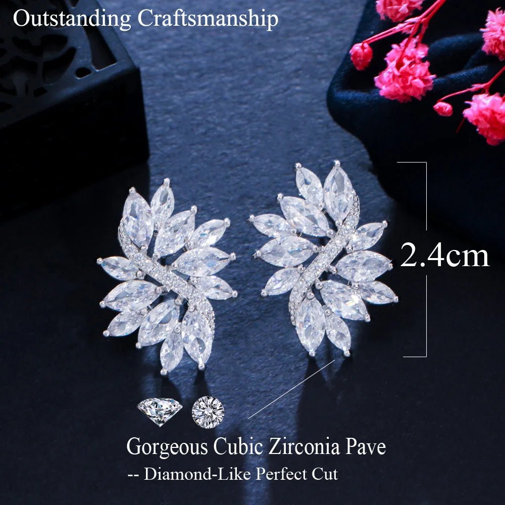 EarringsFlower Ice Flower Stud Earrings CZ115 - WS JewelleryBridal EarringEarringLuxury Earring