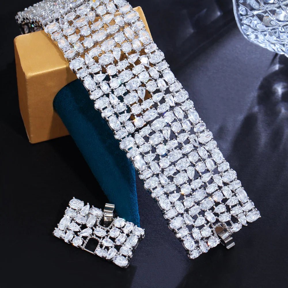 BraceletsGlamorous Pave Chunky Luxury Bracelets CB332 - WS JewelleryBraceletBridal BraceletTennis Bracelet