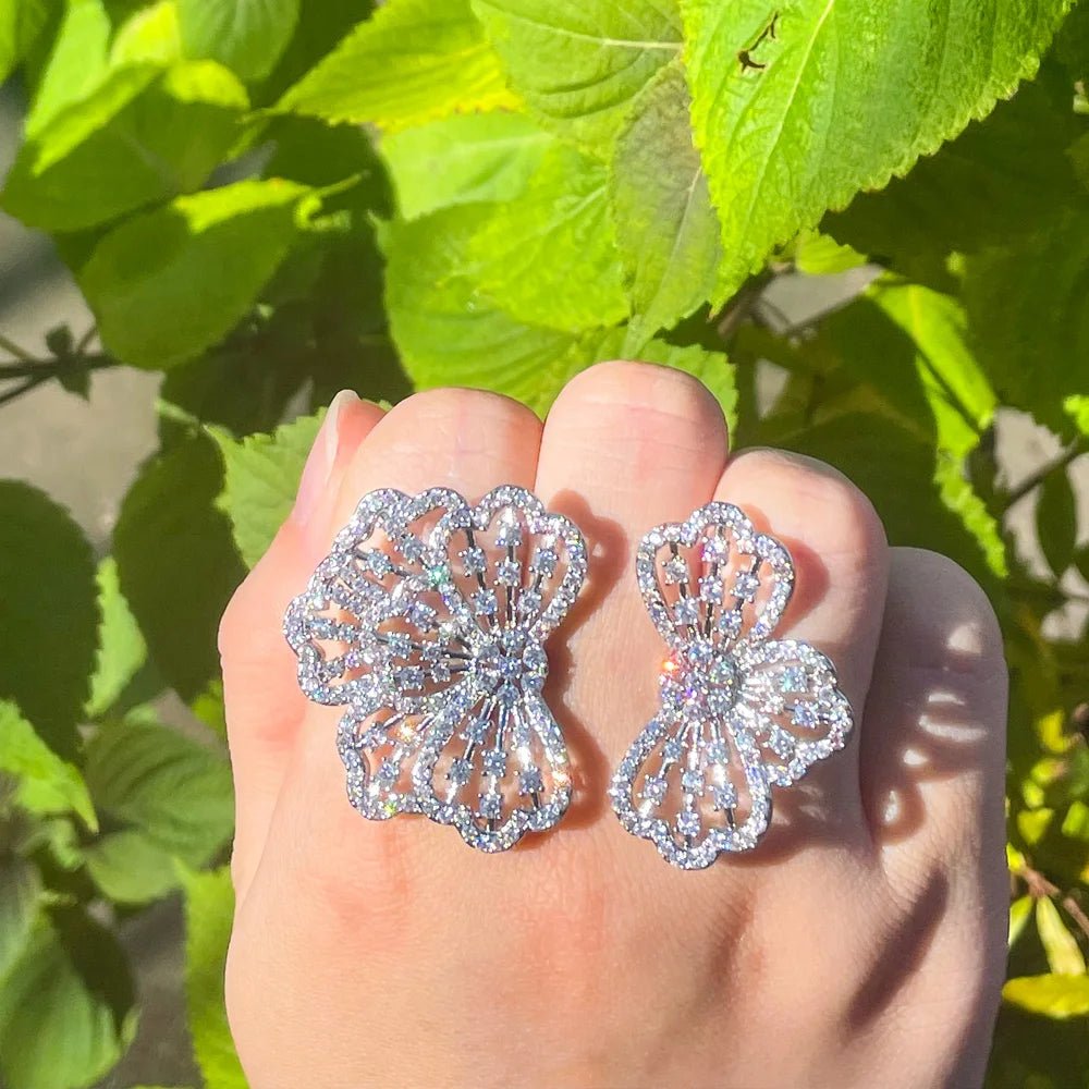 RingsHollow Flower Rings R220 - WS Jewellery