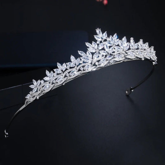 TiarasLuxury Bridal Leaves Tiara Crown A025 - WS JewelleryBridal TiaraHair AccessoriesQueen Tiara