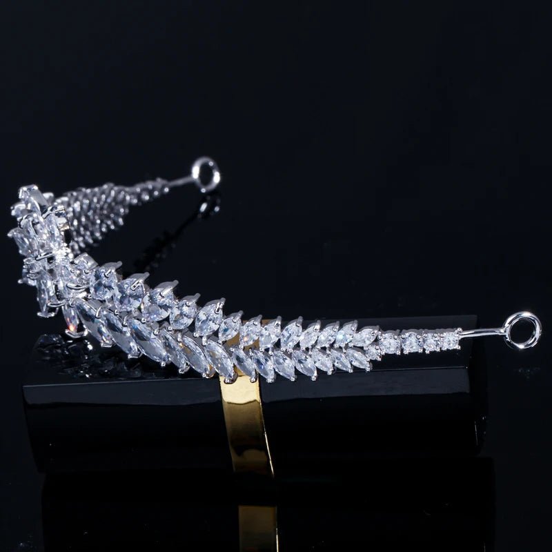 TiarasLuxury Leaf Flower Bridal Tiaras A003 - WS JewelleryBridal TiaraHair AccessoriesQueen Tiara