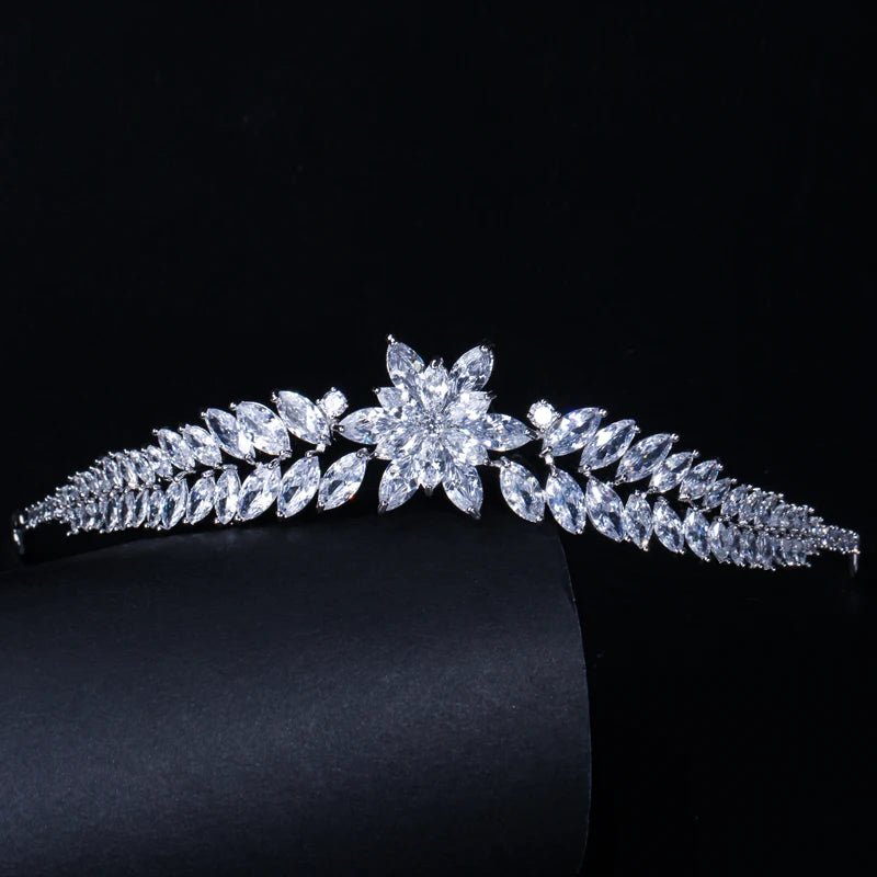 TiarasLuxury Leaf Flower Bridal Tiaras A003 - WS JewelleryBridal TiaraHair AccessoriesQueen Tiara