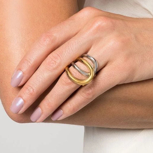 Minimalist Bicolor WaterProof Stainless Steel Personal Ring - WS JewelleryStainless Steel