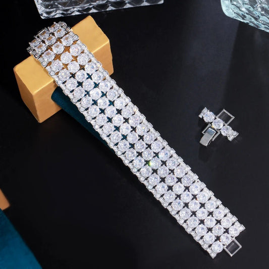 BraceletsMulti-Layer Round Tennis Bracelets CB343 - WS JewelleryBraceletBridal BraceletTennis Bracelet