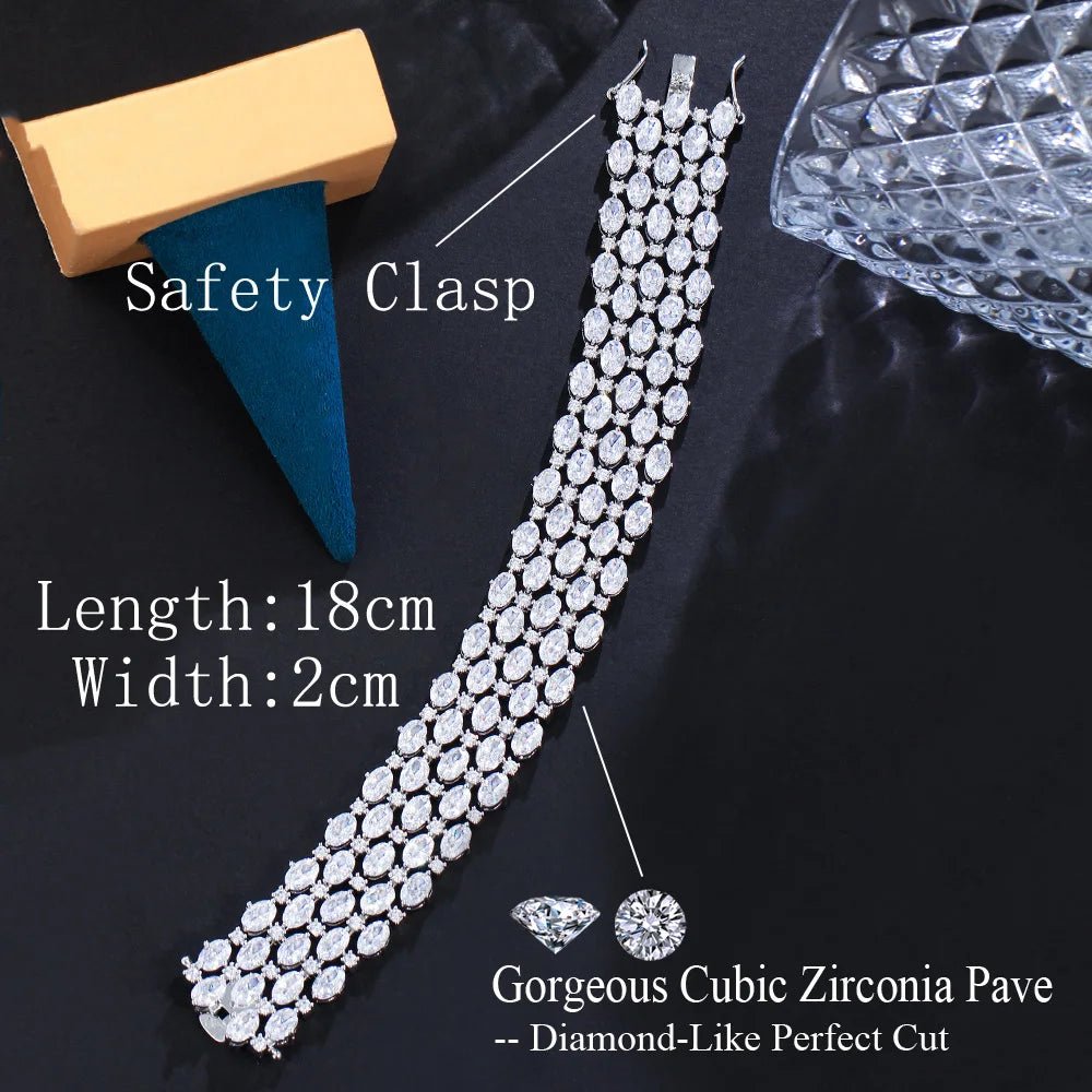 BraceletsMultiple Oval Round Bracelets Bangles CB331 - WS JewelleryBraceletBridal BraceletTennis Bracelet