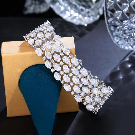 BraceletsMultiple Oval Round Bracelets Bangles CB331 - WS JewelleryBraceletBridal BraceletTennis Bracelet
