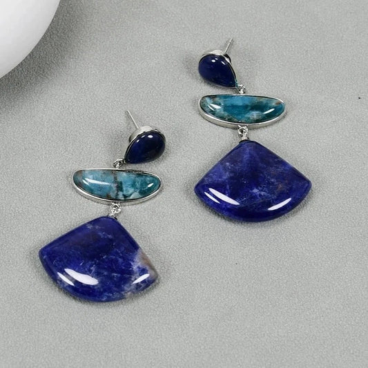 EarringsNatural Blue Apatite Sodalite Stud Earrings - WS JewelleryEarringNatural Stone ColelctionNatural Stone Earring