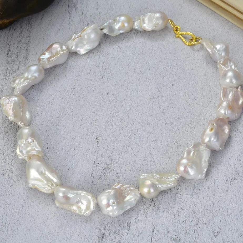 NecklacesNautral Freshwater Baroque Pearl Chokers Necklace - WS JewelleryNatural Stone ColelctionNatural Stone NecklacePearl Chocker