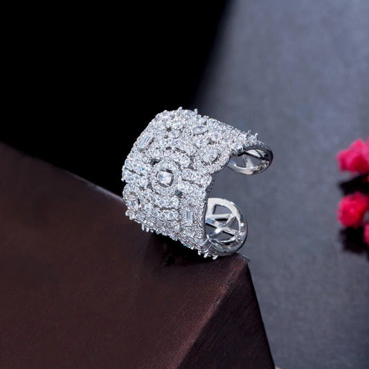 RingsOpen Cuff Adjustable Ring R226 - WS JewelleryRing