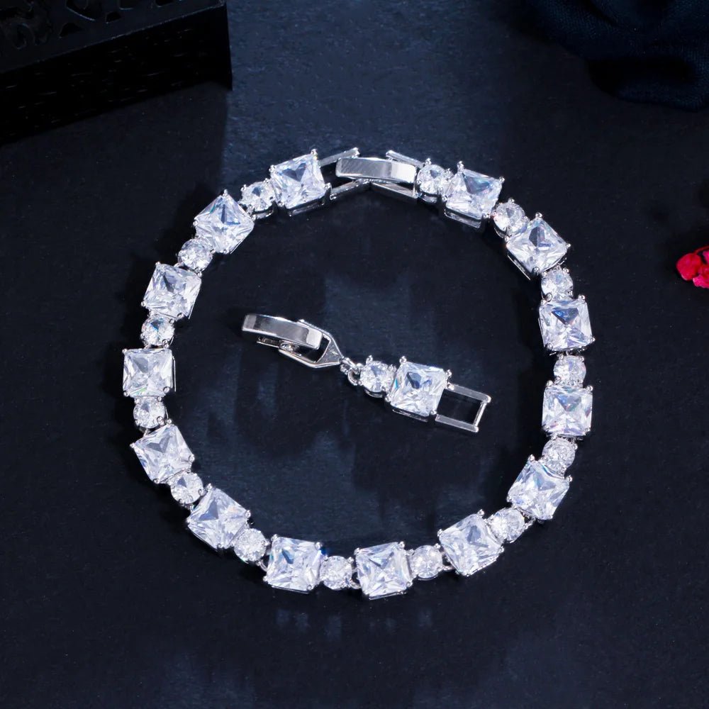 BraceletsPink Cube Tennis Chain Bracelet CB276 - WS JewelleryBraceletTennis Bracelet