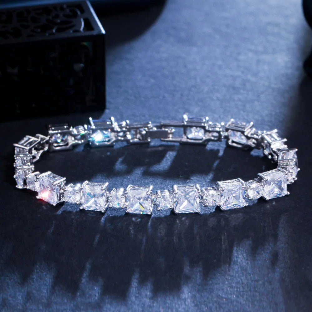 BraceletsPink Cube Tennis Chain Bracelet CB276 - WS JewelleryBraceletTennis Bracelet