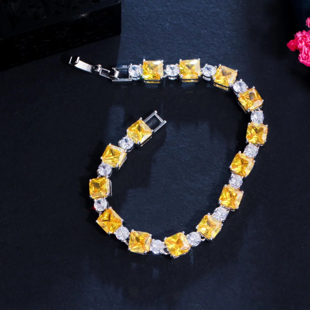 BraceletsPink Cube Tennis Chain Bracelet CB276 - WS JewelleryBraceletTennis Bracelet