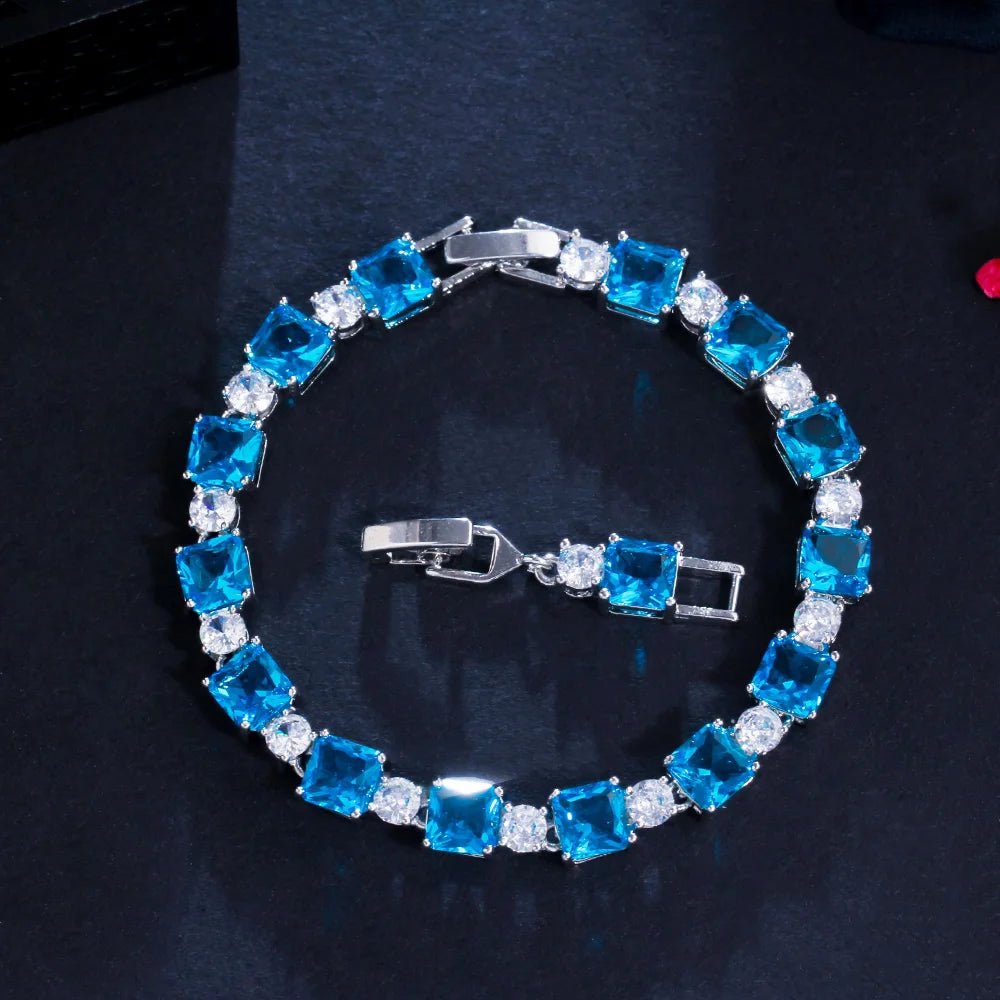 BraceletsPink Cube Tennis Chain Bracelet CB276 - WS JewelleryBraceletTennis Bracelet
