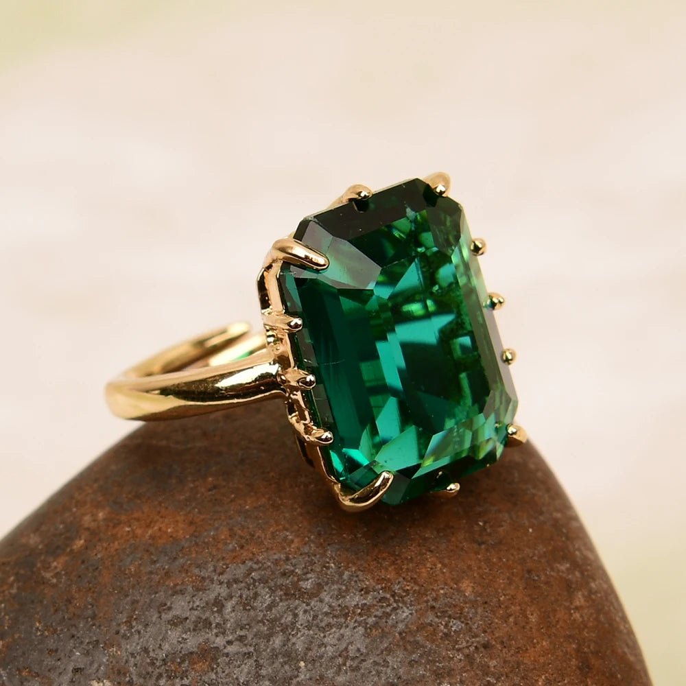 RingsRectangle Crystal Quartz Adjustable Ring - WS JewelleryNatural Stone ColelctionQuartz Ring