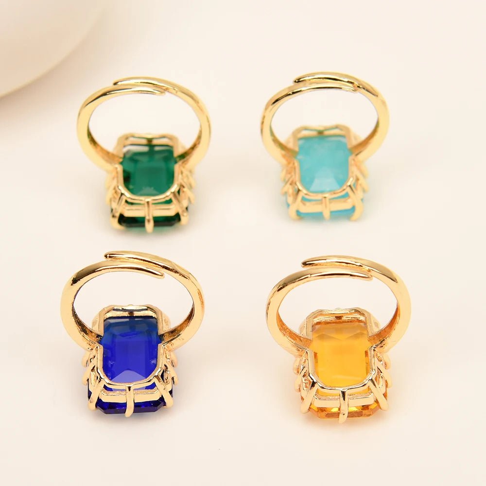 RingsRectangle Crystal Quartz Adjustable Ring - WS JewelleryNatural Stone ColelctionQuartz Ring