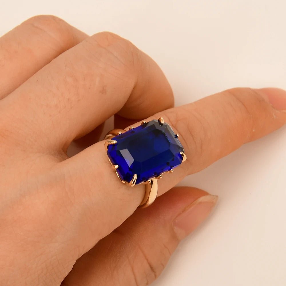 RingsRectangle Crystal Quartz Adjustable Ring - WS JewelleryNatural Stone ColelctionQuartz Ring