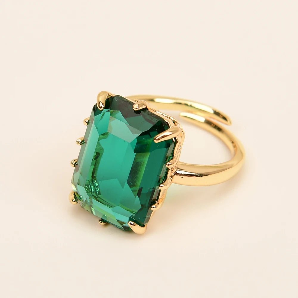RingsRectangle Crystal Quartz Adjustable Ring - WS JewelleryNatural Stone ColelctionQuartz Ring