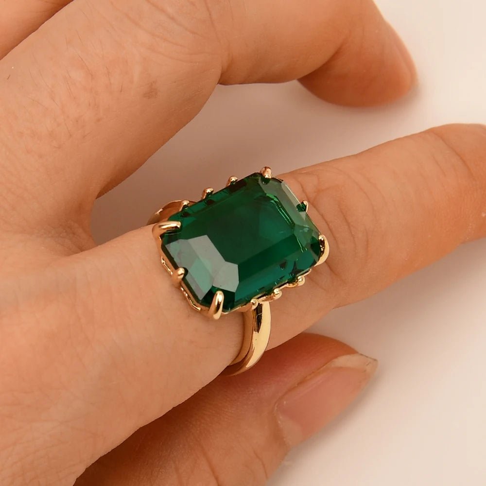 RingsRectangle Crystal Quartz Adjustable Ring - WS JewelleryNatural Stone ColelctionQuartz Ring