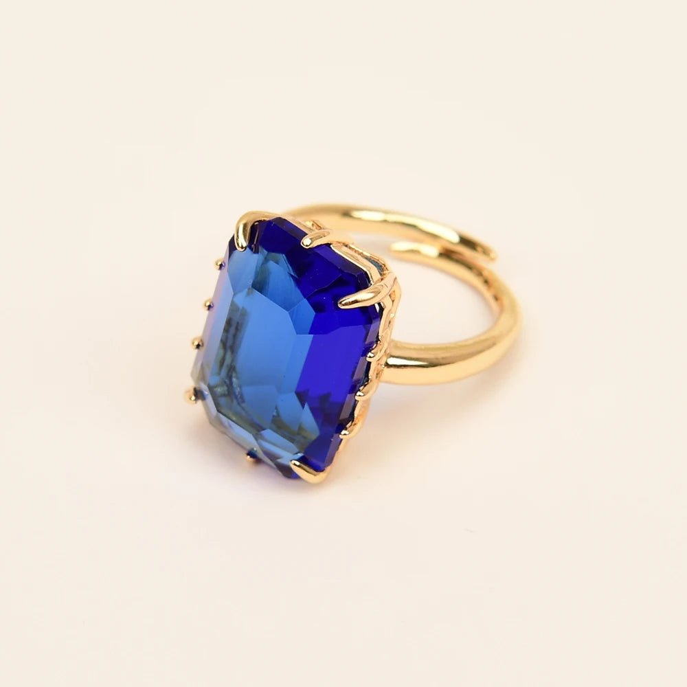 RingsRectangle Crystal Quartz Adjustable Ring - WS JewelleryNatural Stone ColelctionQuartz Ring