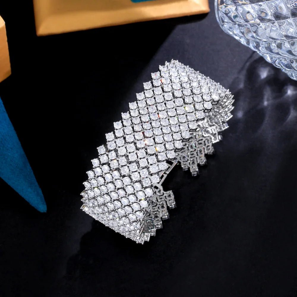 BraceletsRound Paved Chunky Tennis Bracelets CB313 - WS JewelleryBraceletBridal BraceletTennis Bracelet