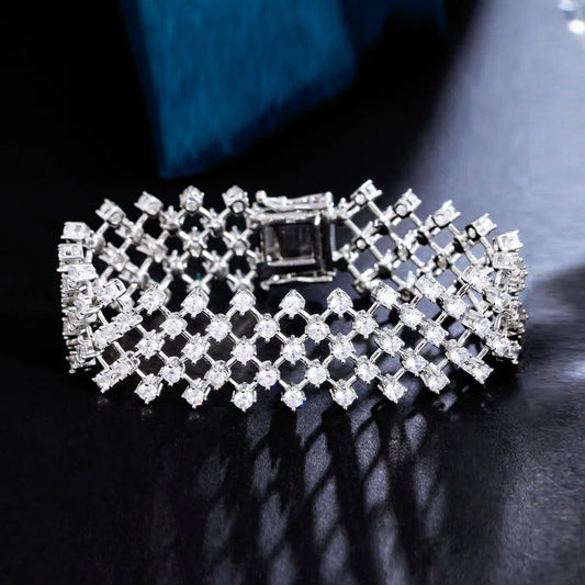 BraceletsShiny Multi Layered Bracelets CB310 - WS JewelleryBraceletBridal BraceletTennis Bracelet