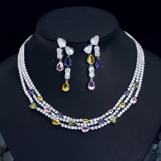 Jewellery SetShiny Turtle Colorful Multilayer Wedding Bridal Party Jewelry Sets T680 - WS JewelleryBridal Jewelery SetElegant Jewelery SetJewelery Set