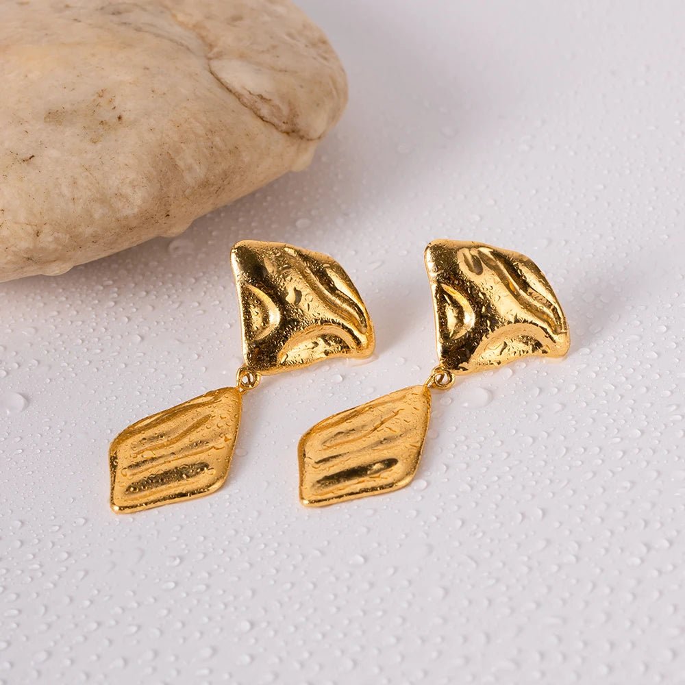 Stainless Steel Geometric Vintage Statement Stud Earrings - WS JewelleryStainless Steel