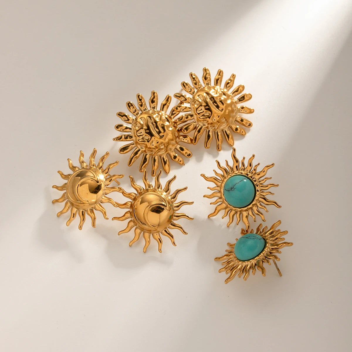 Stainless Steel Sun Flower Ear Clip Earrings - WS JewelleryStainless Steel