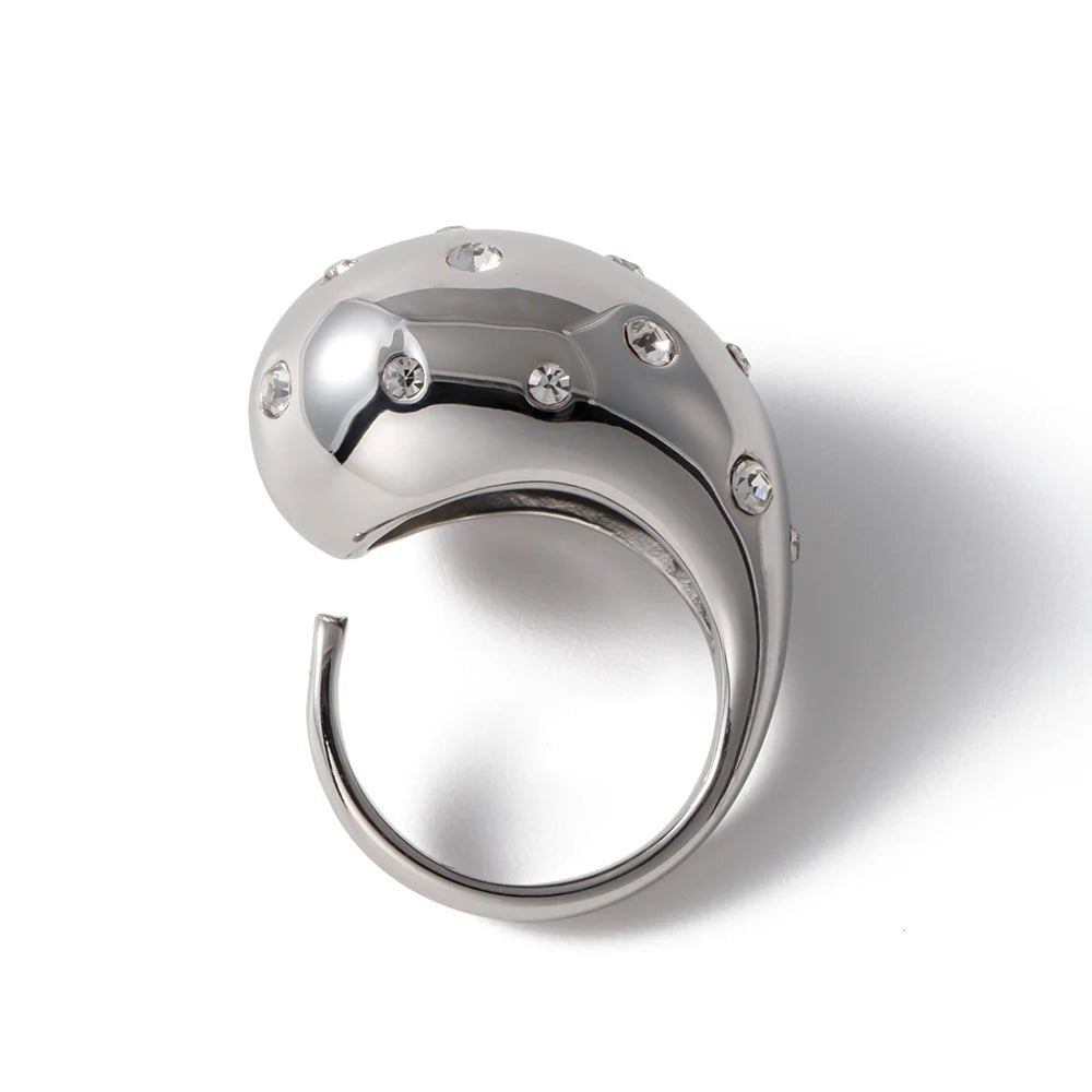 Stainless Steel Waterproof Half Empty Chunky Exclusive Rings - WS JewelleryStainless Steel