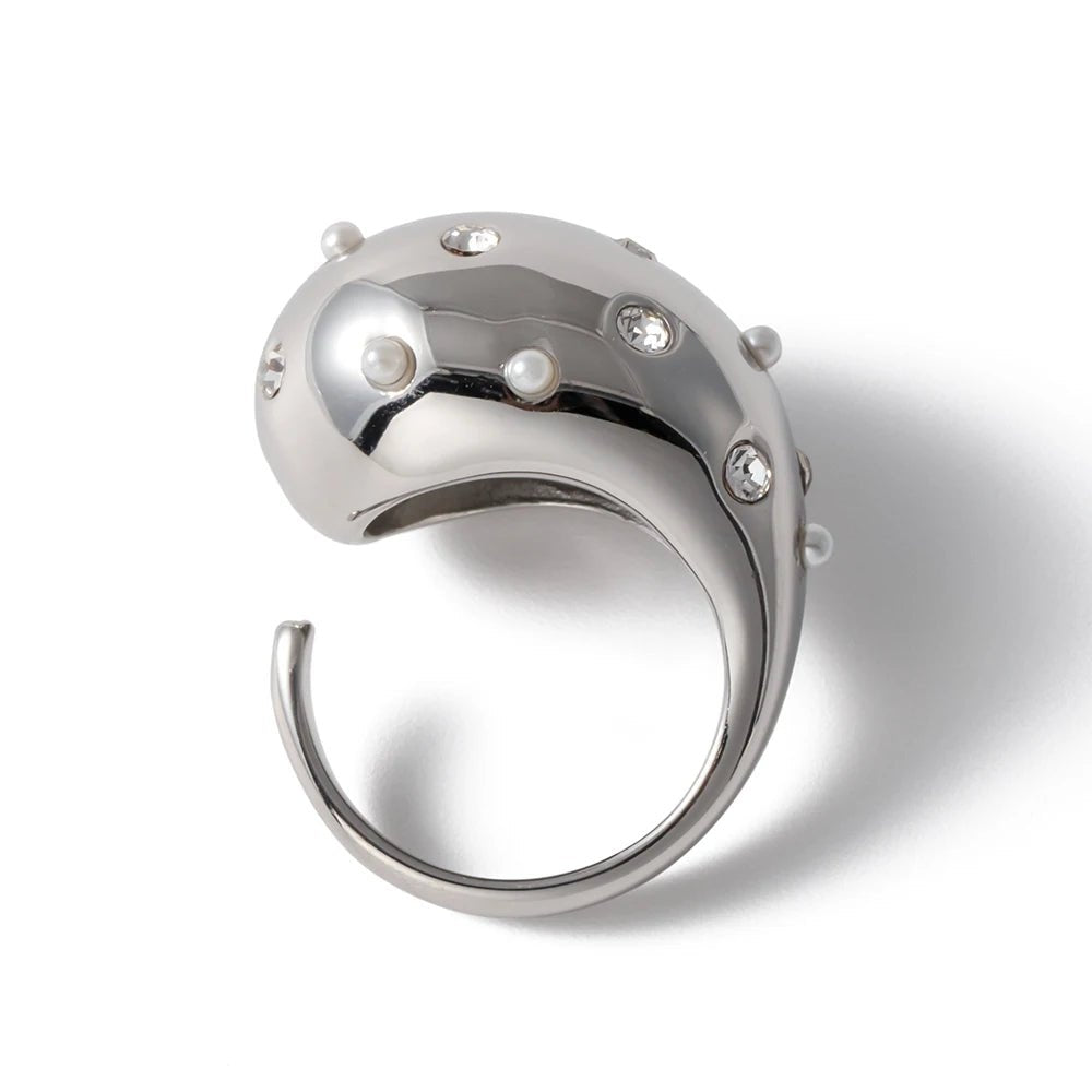 Stainless Steel Waterproof Half Empty Chunky Exclusive Rings - WS JewelleryStainless Steel