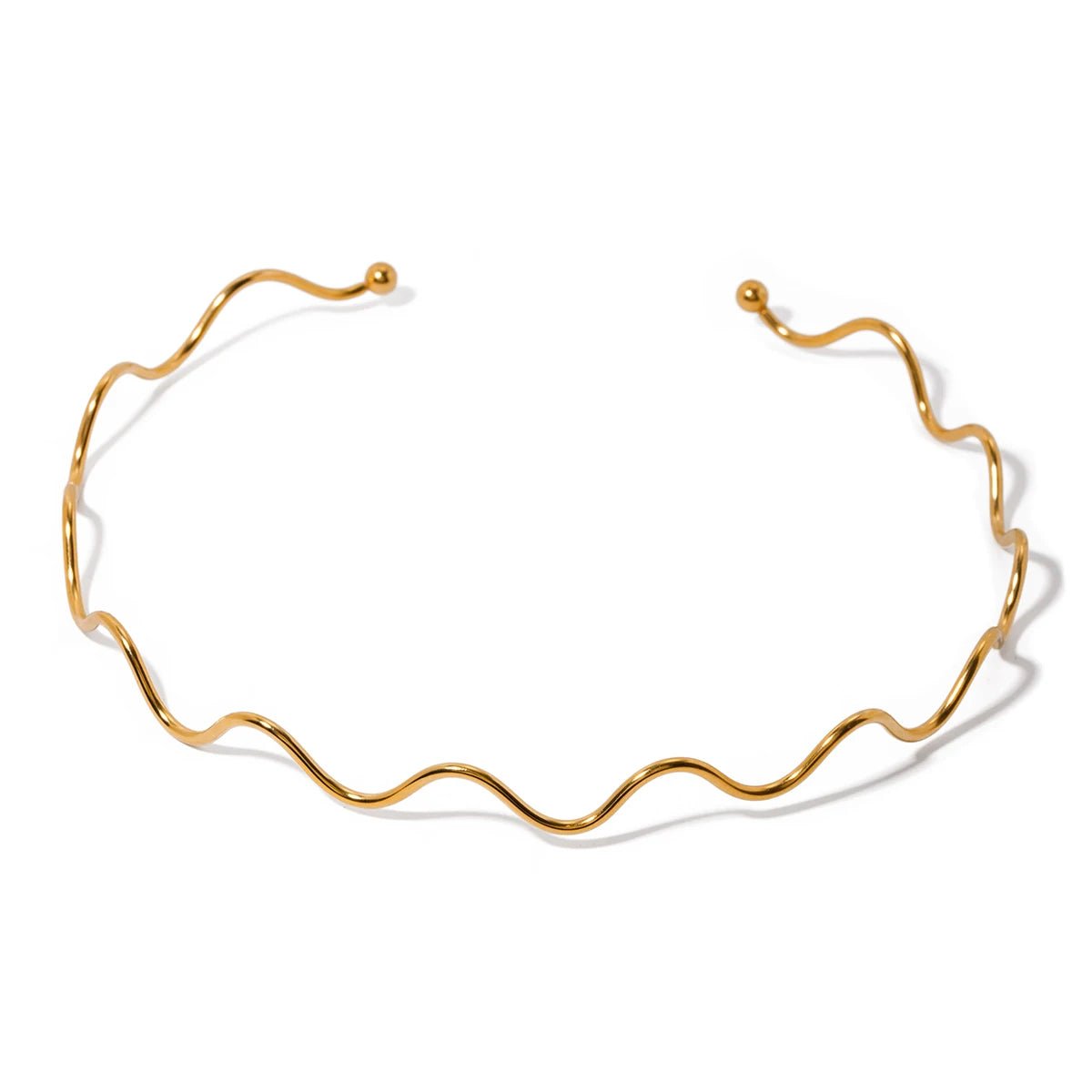Stainless Steel Wave Bracelet Choker Bracelet - WS JewelleryStainless Steel