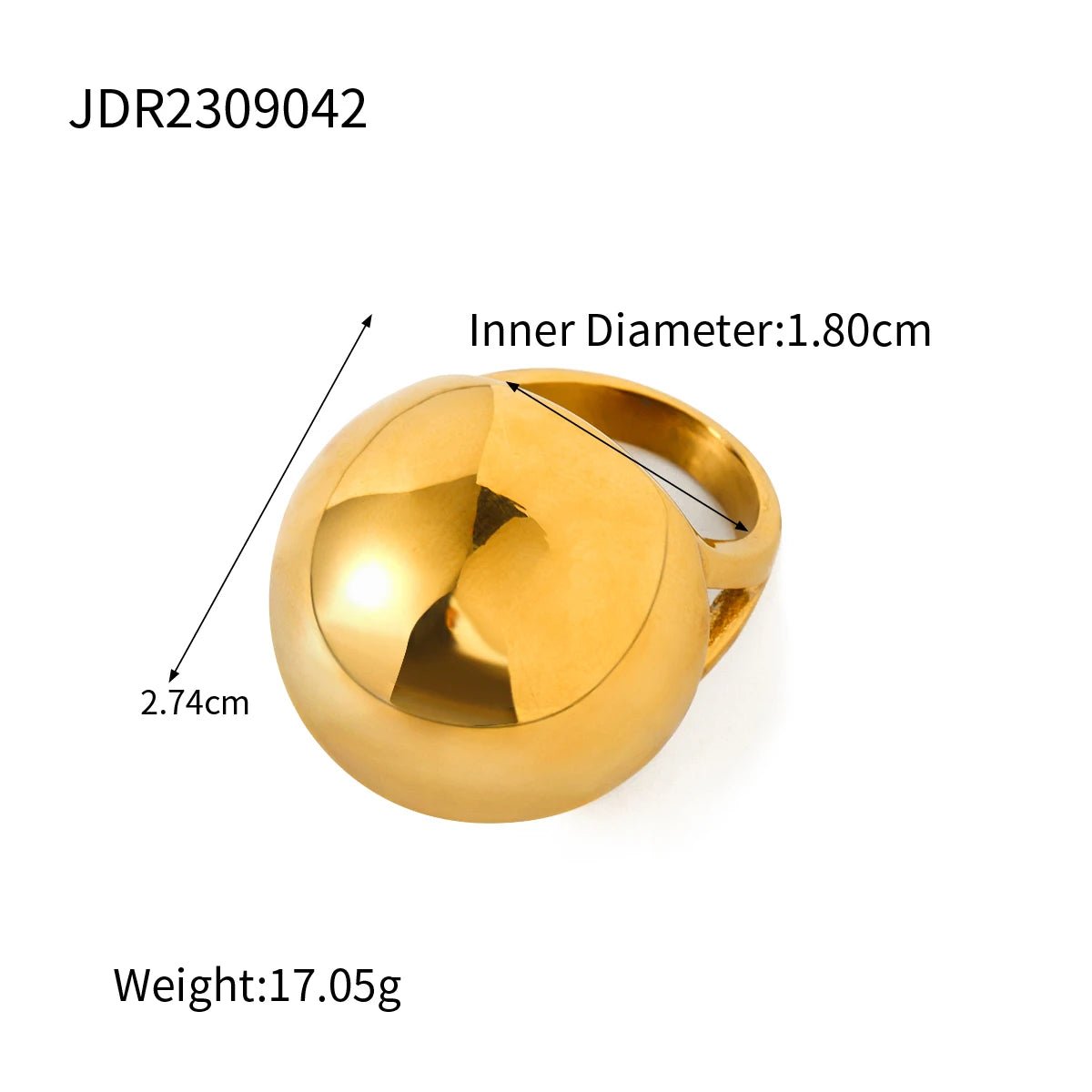 Stylish Unique Stainless Steel Water Drop Geometric Finger Wide Ring - WS JewelleryStainless Steel