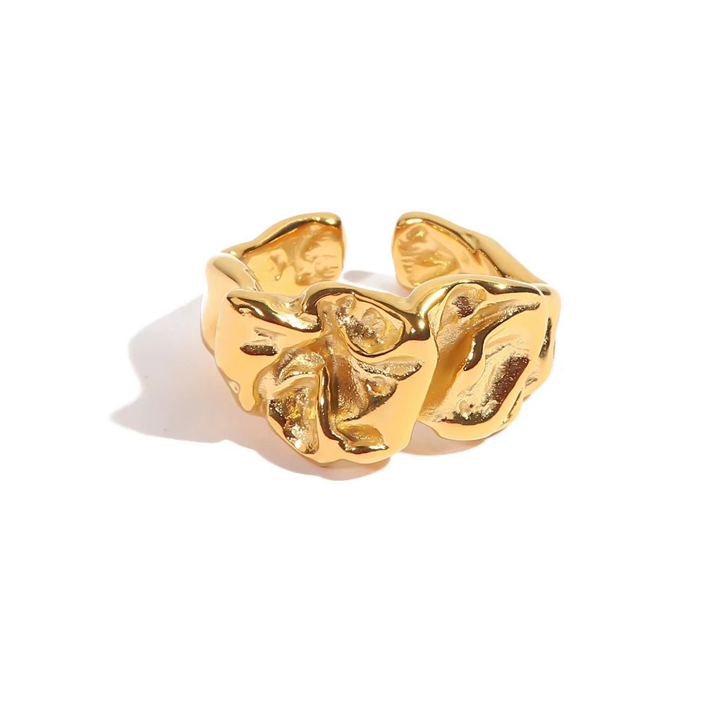 Vintage Geometric Waterproof Stainless Steel Heart Shaped Ring Charm Ring - WS JewelleryStainless Steel
