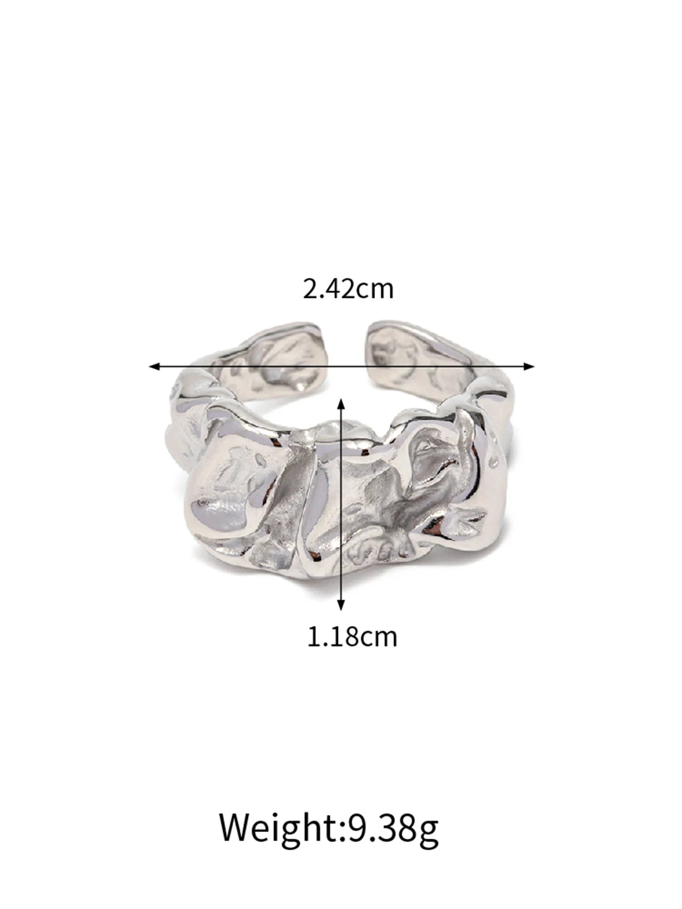 Vintage Stainless Steel Unique Heart Shaped Rings - WS JewelleryStainless Steel