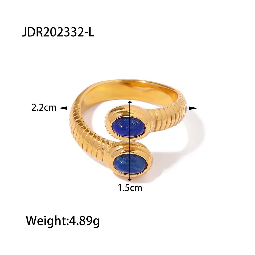 Waterproof 18k Gold Plated Stainless Steel Open Rings - WS JewelleryStainless Steel