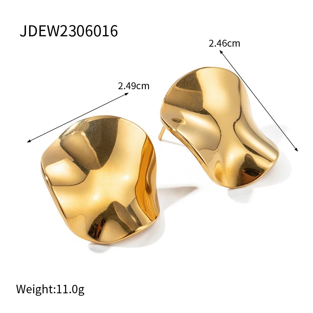 Waterproof 18K GP Stainless Steel Minimalist Earrings & Rings - WS JewelleryStainless Steel