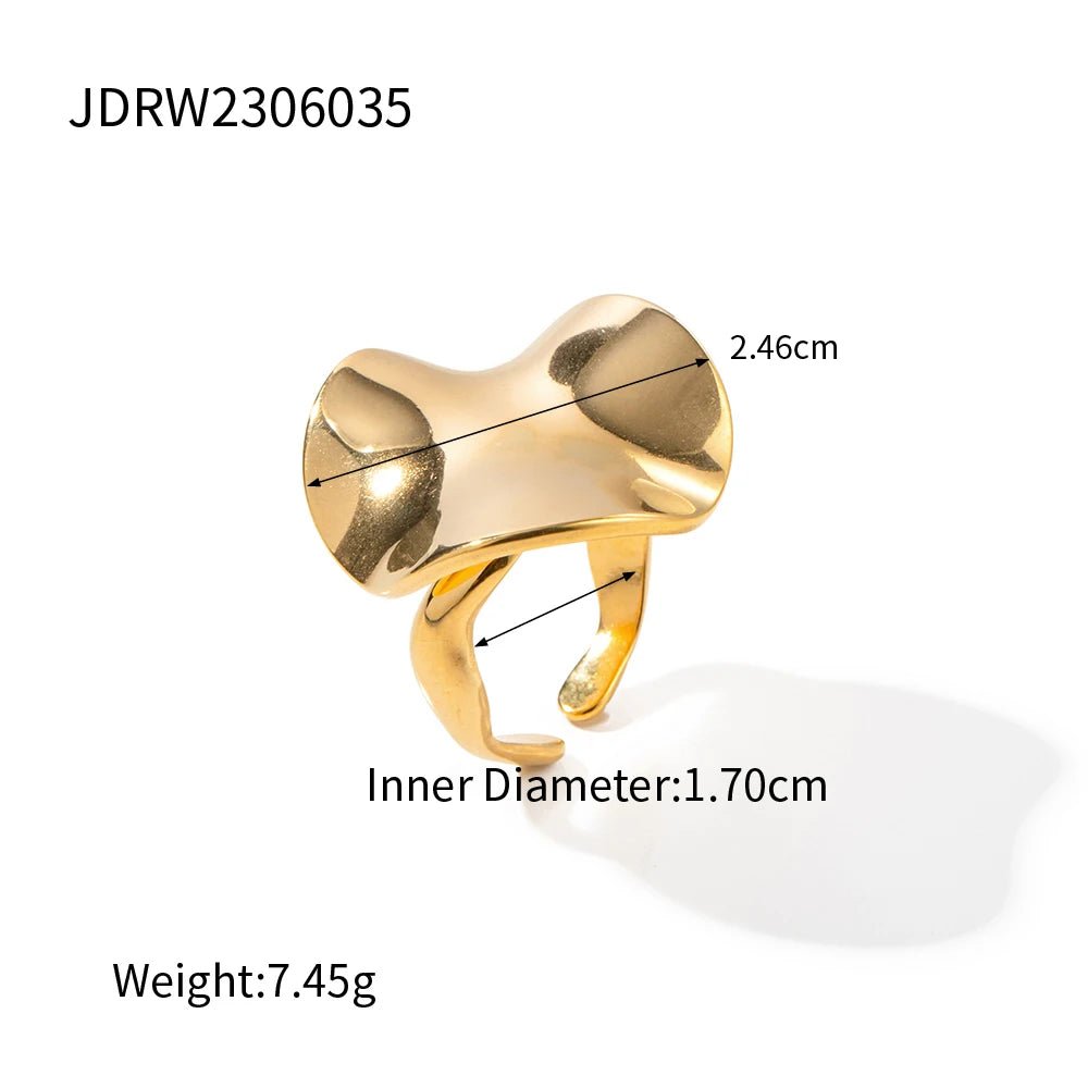 Waterproof 18K GP Stainless Steel Minimalist Earrings & Rings - WS JewelleryStainless Steel