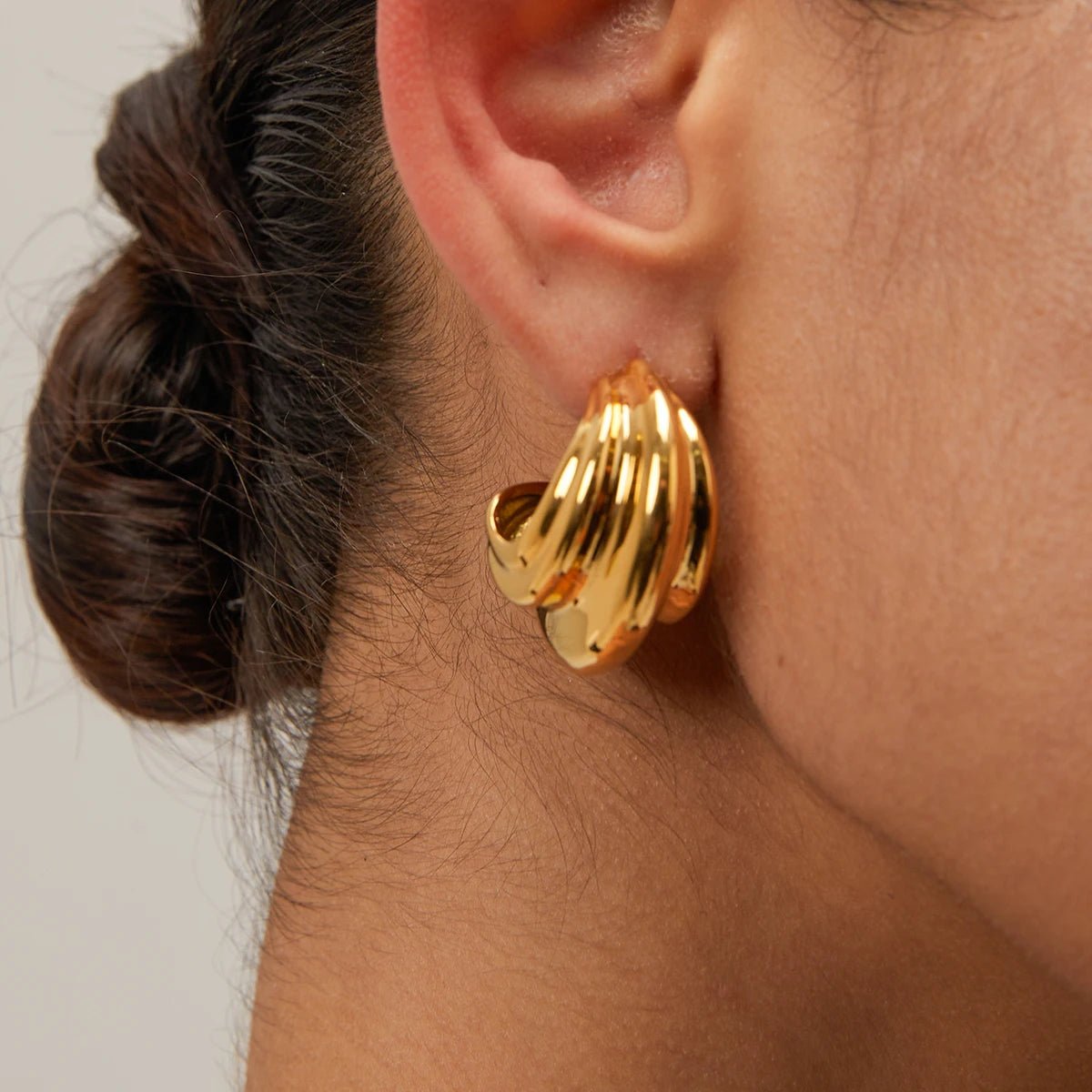 Waterproof Minimalist Geometric Stainless Steel C - shaped Earrings - WS JewelleryStainless Steel