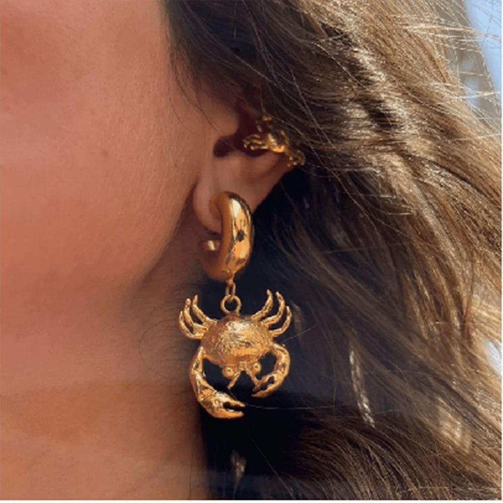 Waterproof Stainless Steel Handmade Crab Bracelet Earring Necklace Ring Set - WS JewelleryStainless Steel